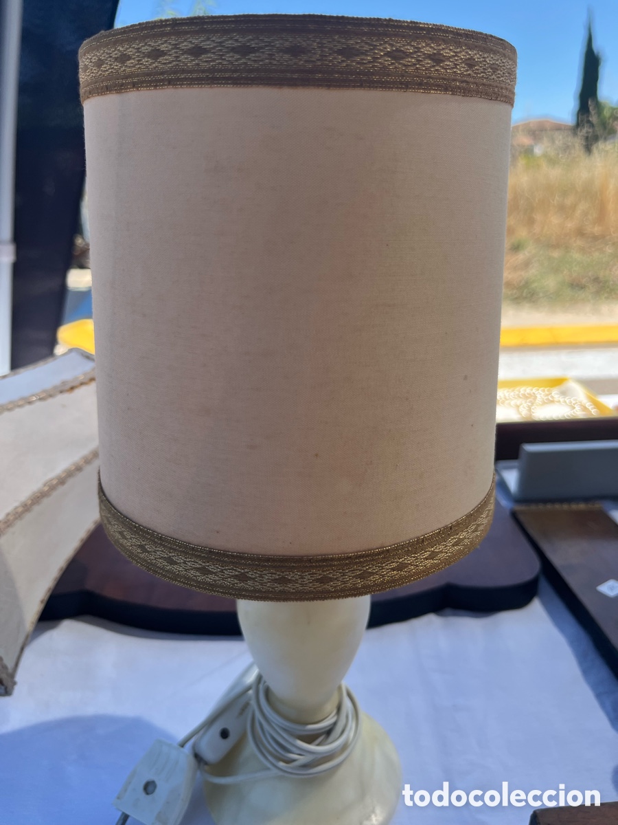 Antig&uuml;edades: L&aacute;mpara mesilla m&aacute;rmol - Foto 4