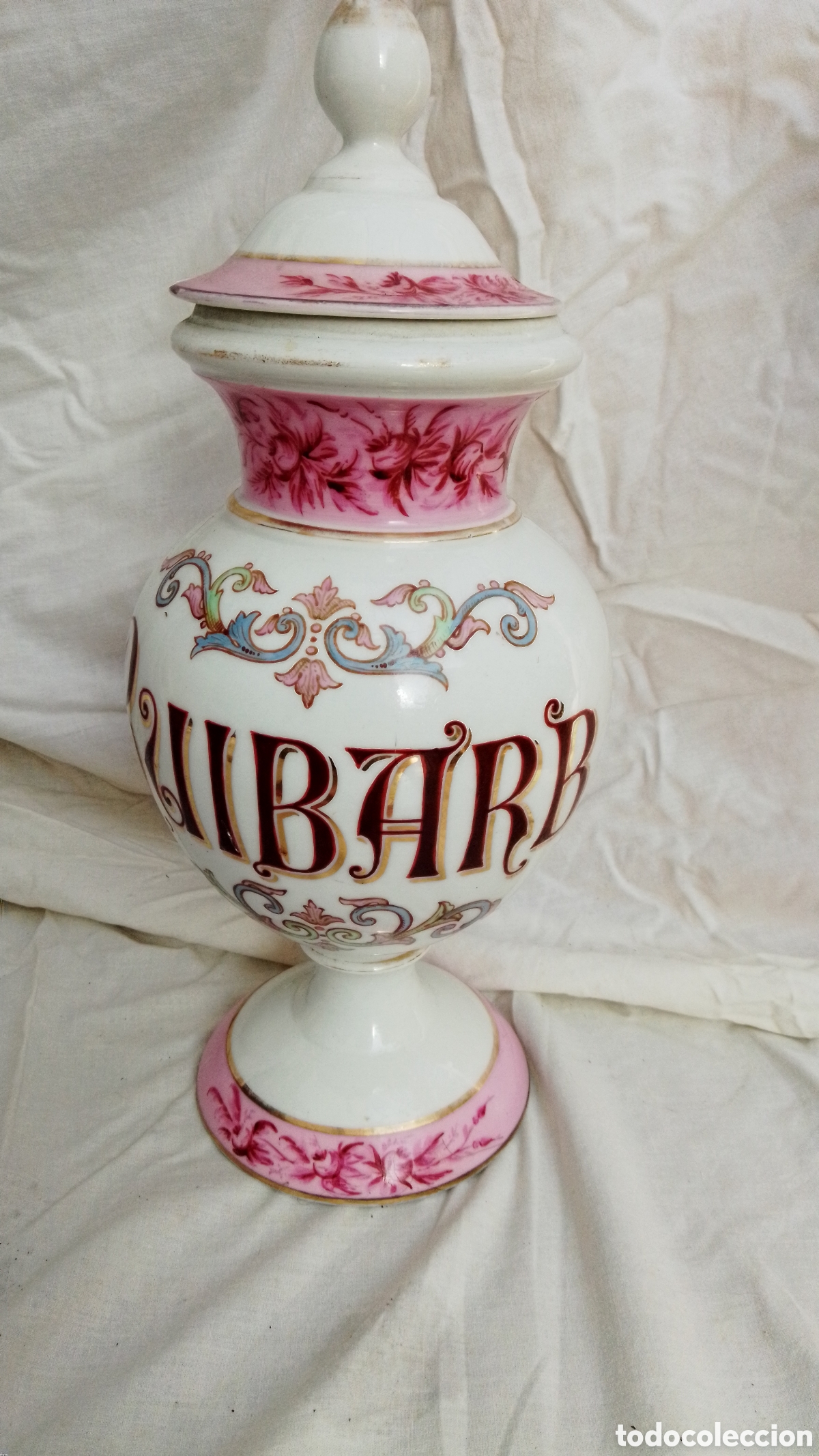 Antig&uuml;edades: ANTIGUO ALBARERO DE LIMOGES. RUIBARBO - Foto 1