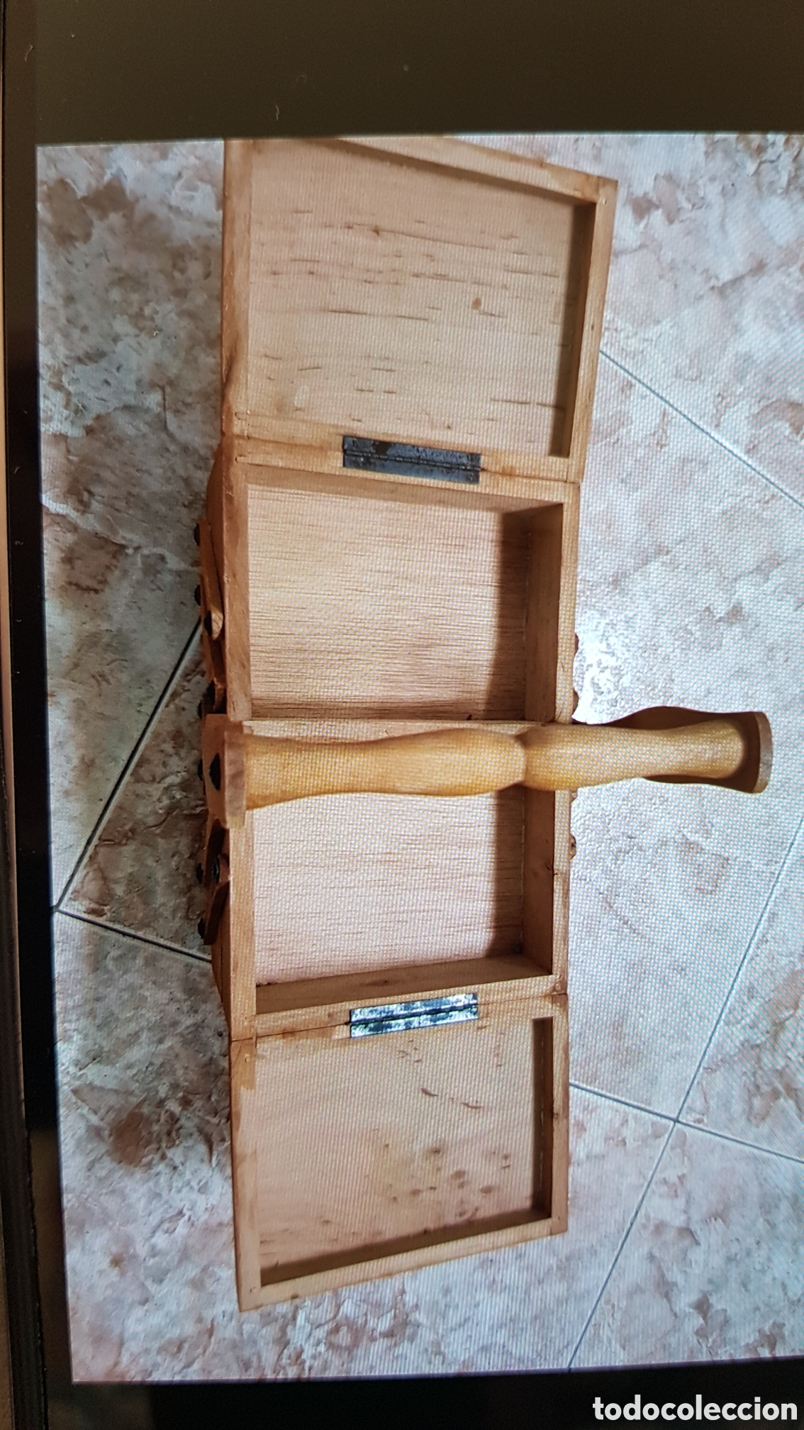 Antig&uuml;edades: Costurero Vintage de madera maciza - Foto 4