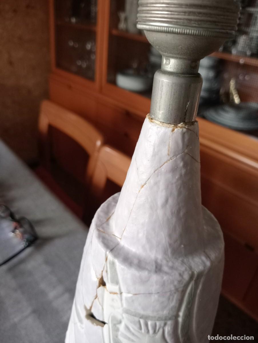Antig&uuml;edades: Pie de lampara La Nao.Manises. - Foto 6