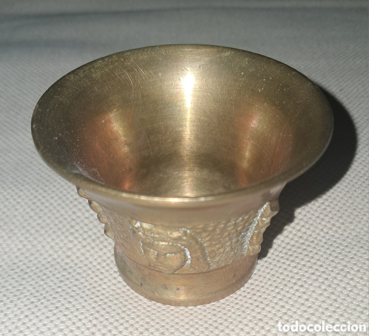 Antig&uuml;edades: ALMIREZ MORTERO BRONCE PEQUE&Ntilde;O LABRADO - Foto 1