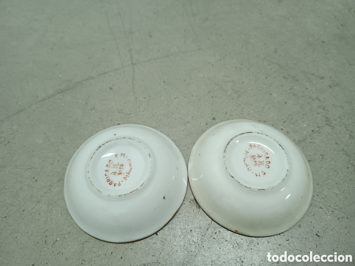 Antig&uuml;edades: 2 PLATITOS DE PORCELANA - MACAU - Foto 2