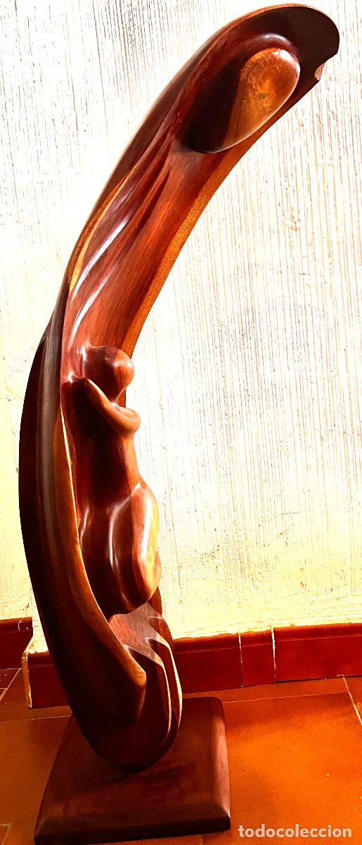 Antig&uuml;edades: talla de madera Virgen - Foto 1