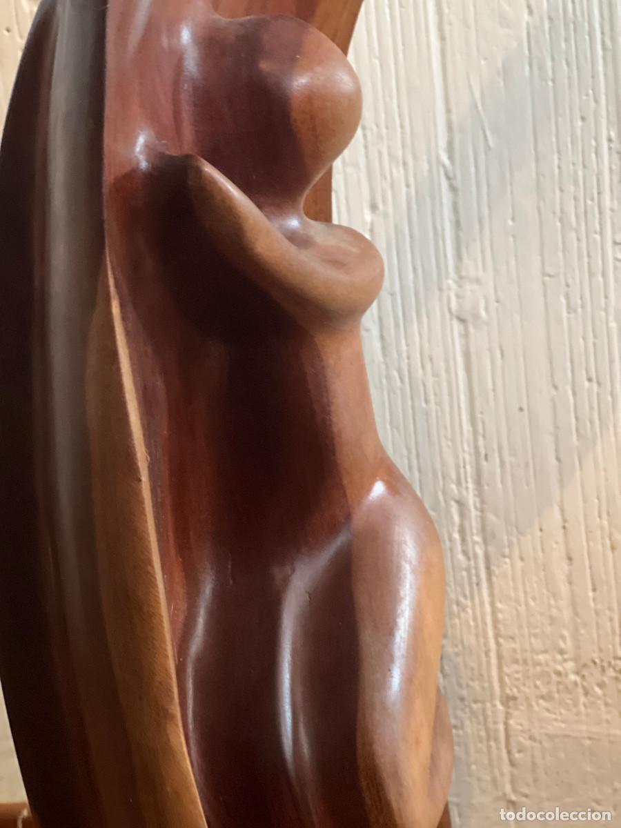 Antig&uuml;edades: talla de madera Virgen - Foto 2