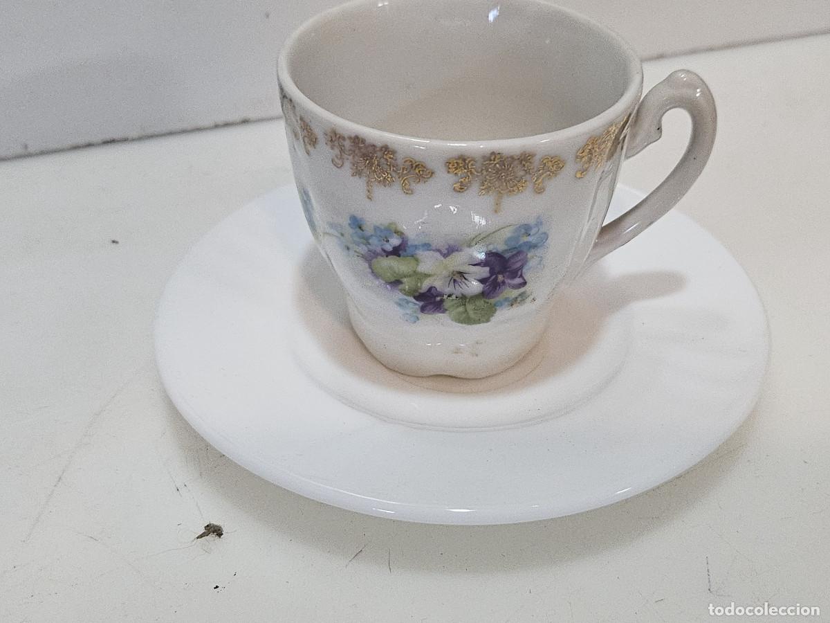 Antig&uuml;edades: taza y plato de ceramica - Foto 1