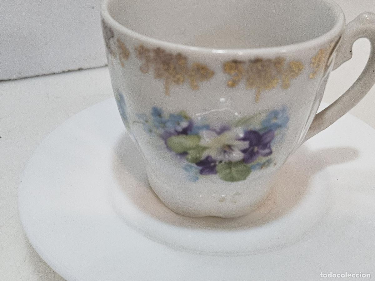 Antig&uuml;edades: taza y plato de ceramica - Foto 2