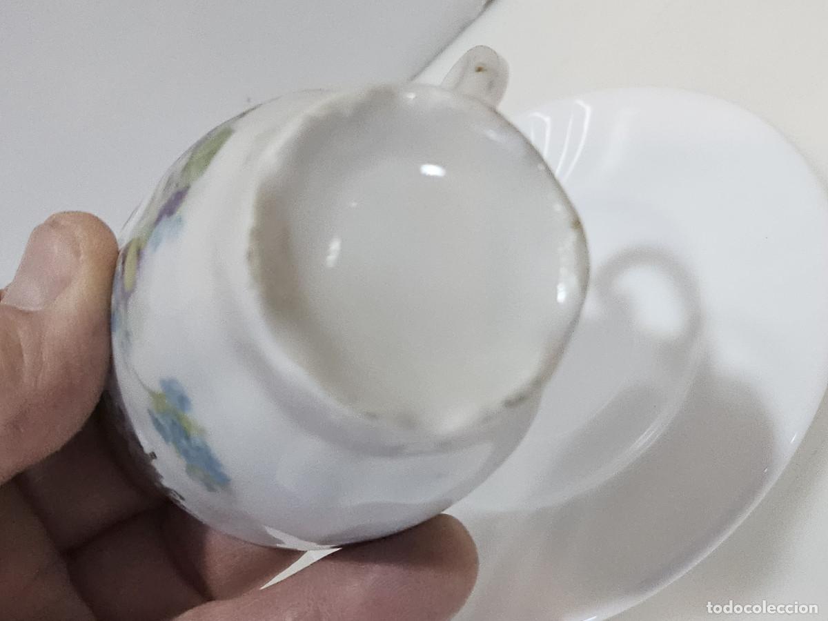 Antig&uuml;edades: taza y plato de ceramica - Foto 3