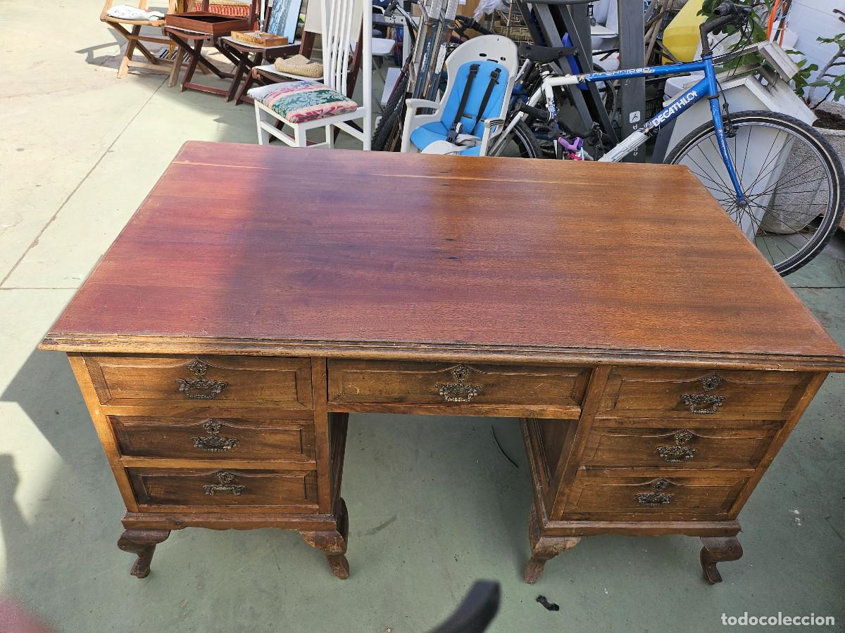 Antig&uuml;edades: mesa de despacho antigua - Foto 5