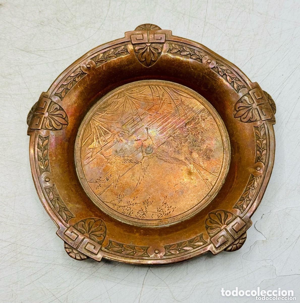 Antig&uuml;edades: ANTIGUO CENTRO DE MESA DE COBRE - Foto 7