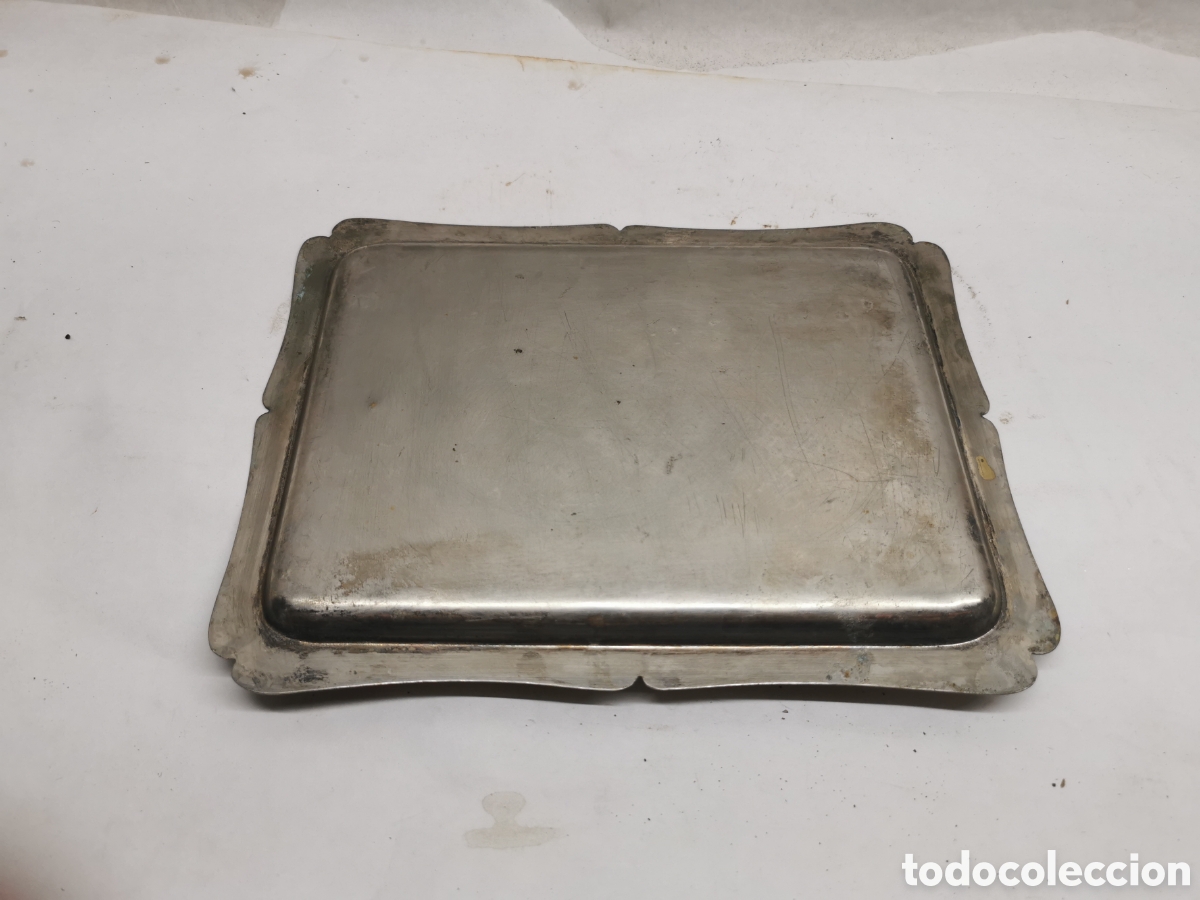 Antig&uuml;edades: Bandeja met&aacute;lica de servicio - Foto 5
