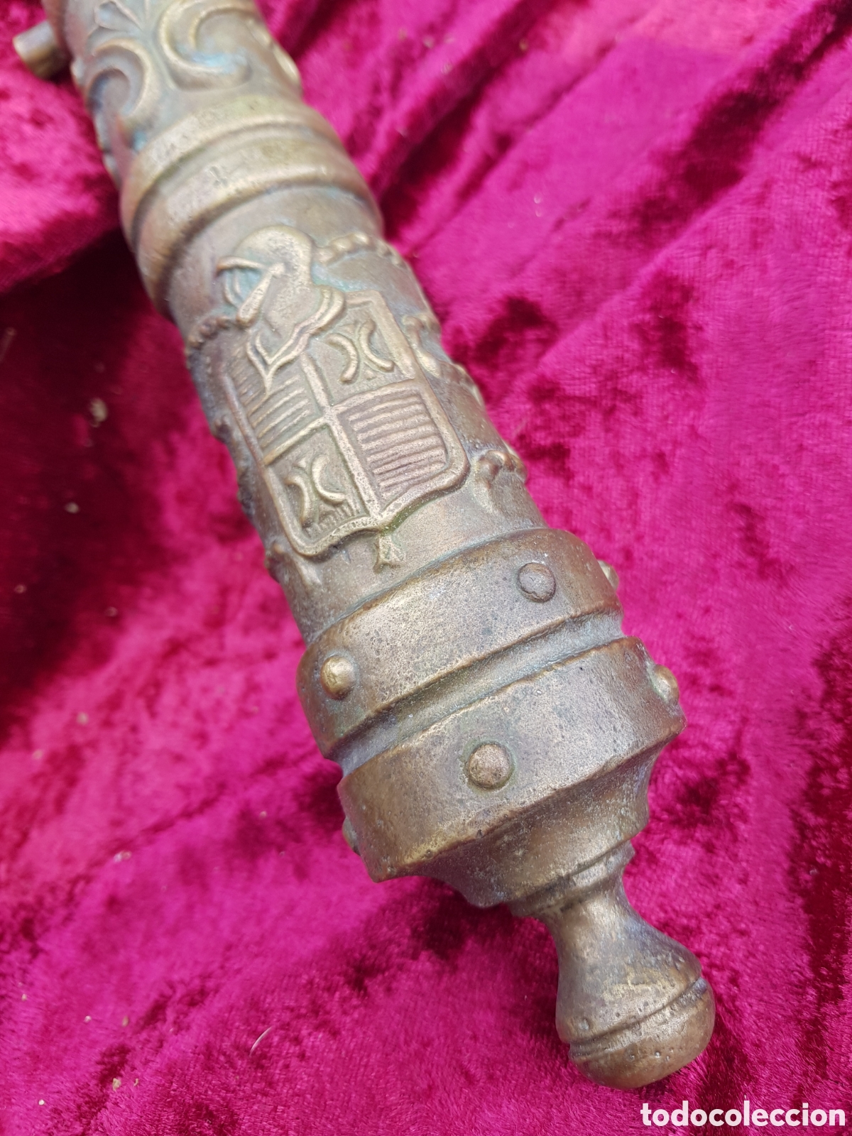 Antig&uuml;edades: ANTIGUO CA&Ntilde;&Oacute;N DE BRONCE MACIZO MIDE 34 CM - Foto 2