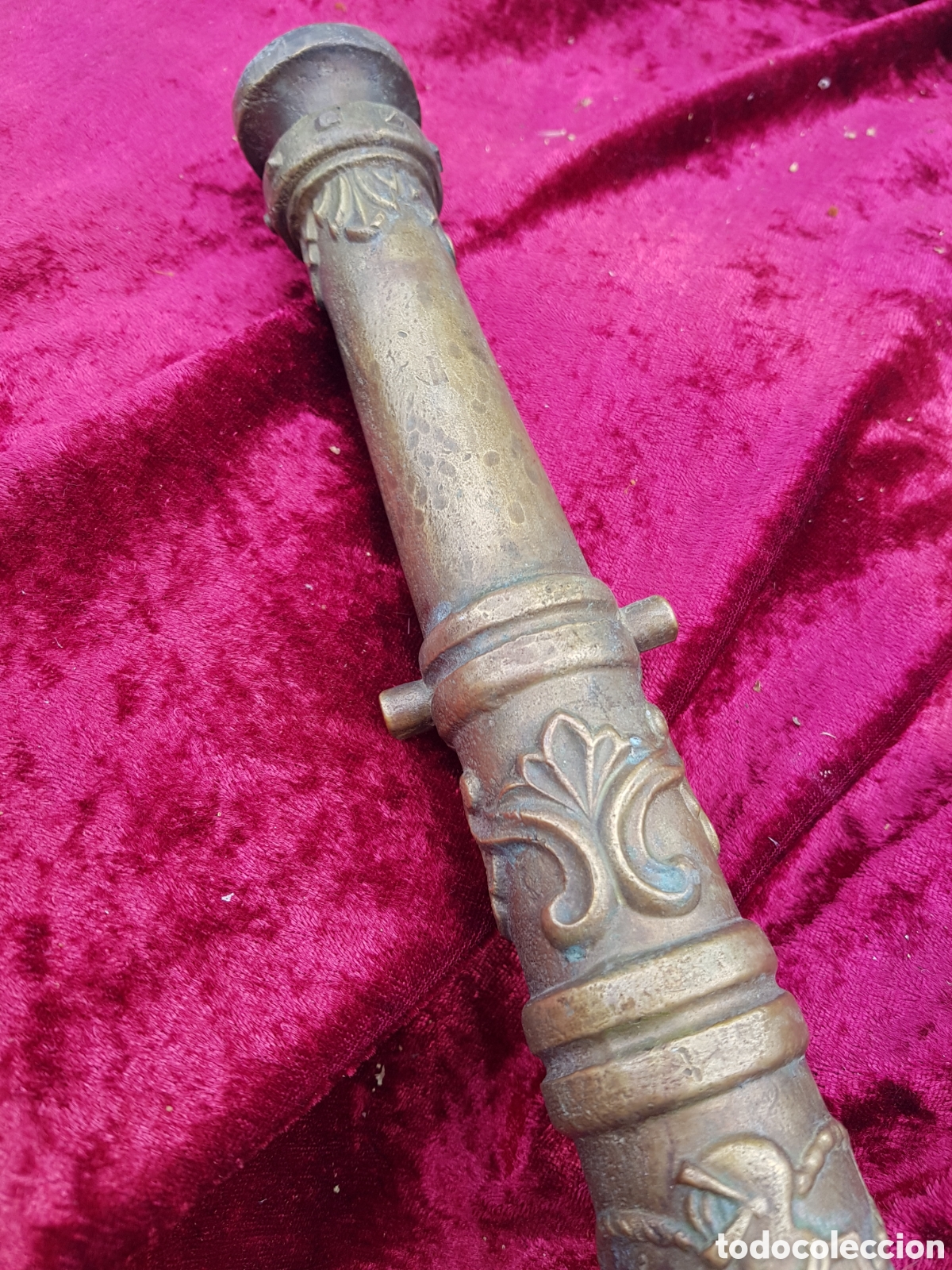 Antig&uuml;edades: ANTIGUO CA&Ntilde;&Oacute;N DE BRONCE MACIZO MIDE 34 CM - Foto 3