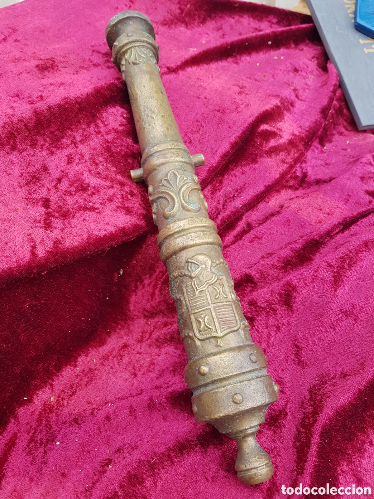 Antig&uuml;edades: ANTIGUO CA&Ntilde;&Oacute;N DE BRONCE MACIZO MIDE 34 CM - Foto 1