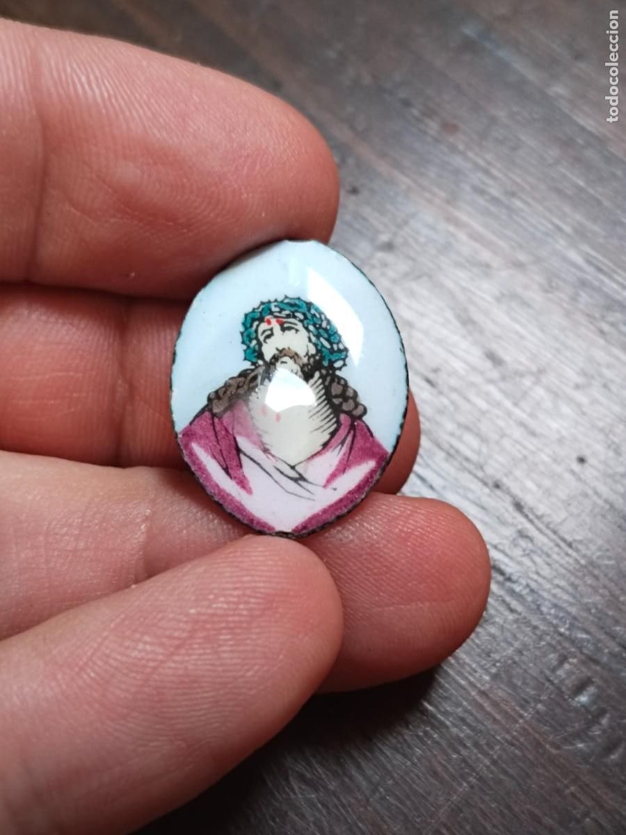 Antig&uuml;edades: Antiguo esmalte del Cristo del Gran Poder. - Foto 3