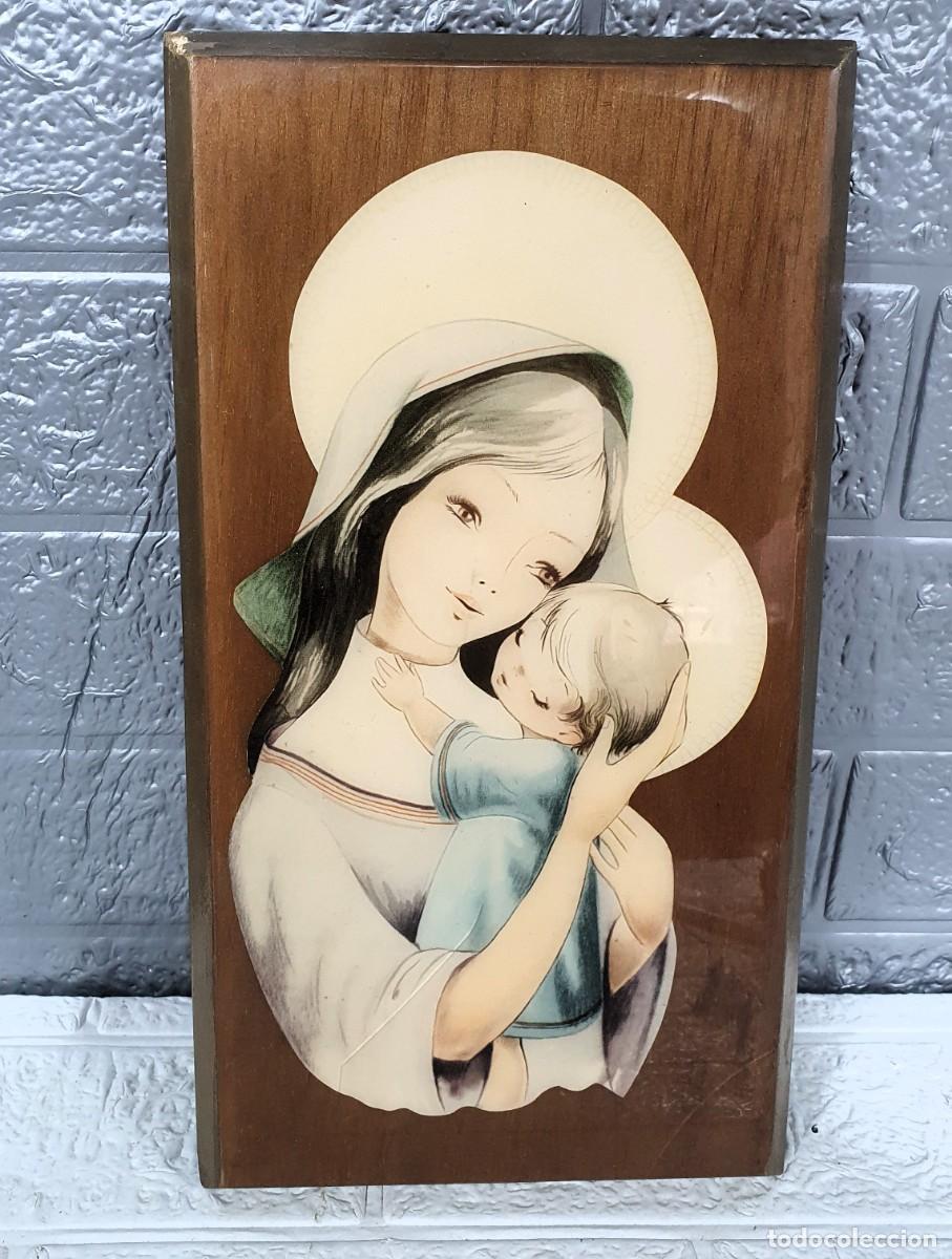 Antig&uuml;edades: Cuadro religioso Virgen con ni&ntilde;o - Foto 1