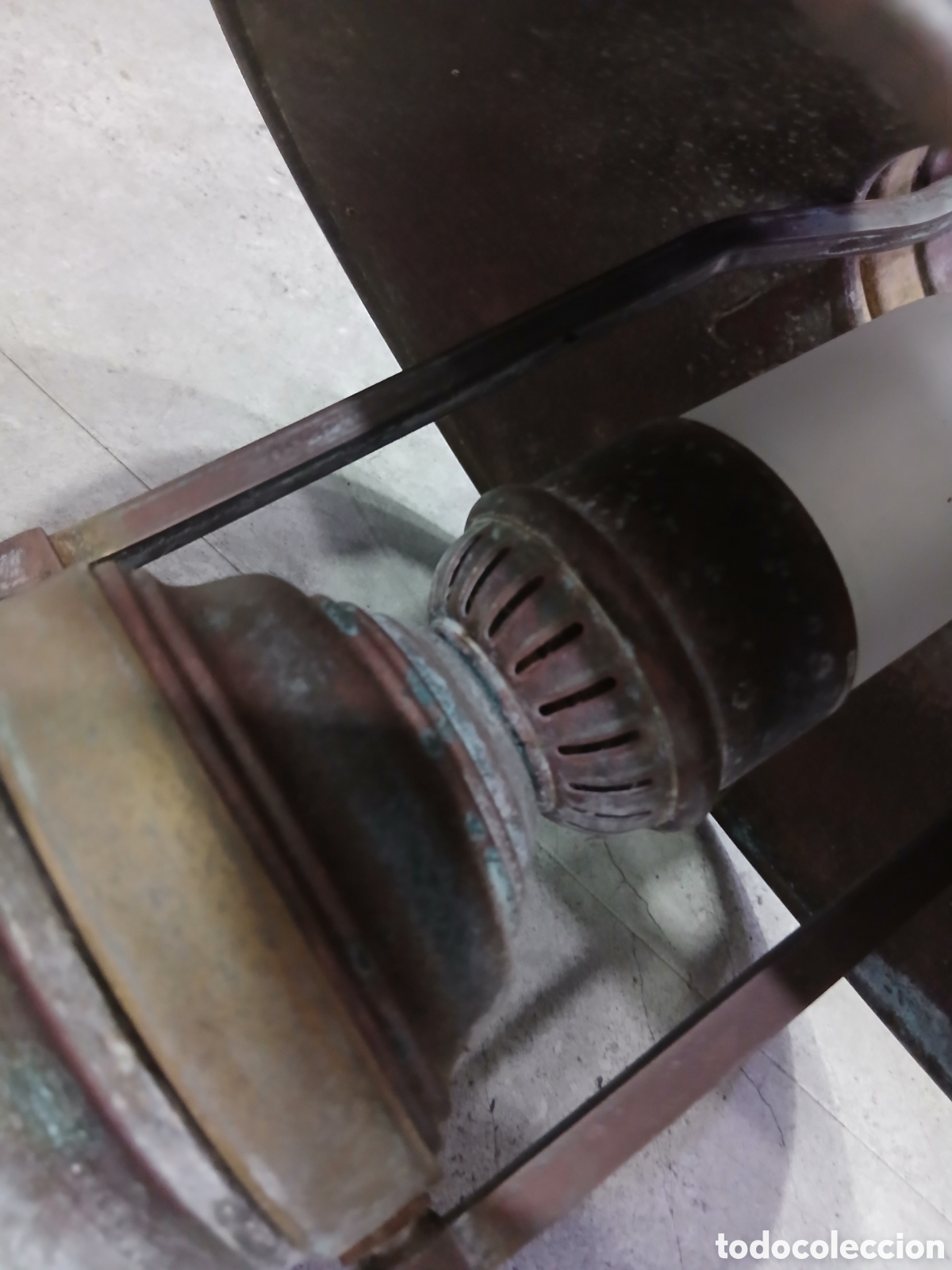 Antig&uuml;edades: Lampara de techo quinque - Foto 4