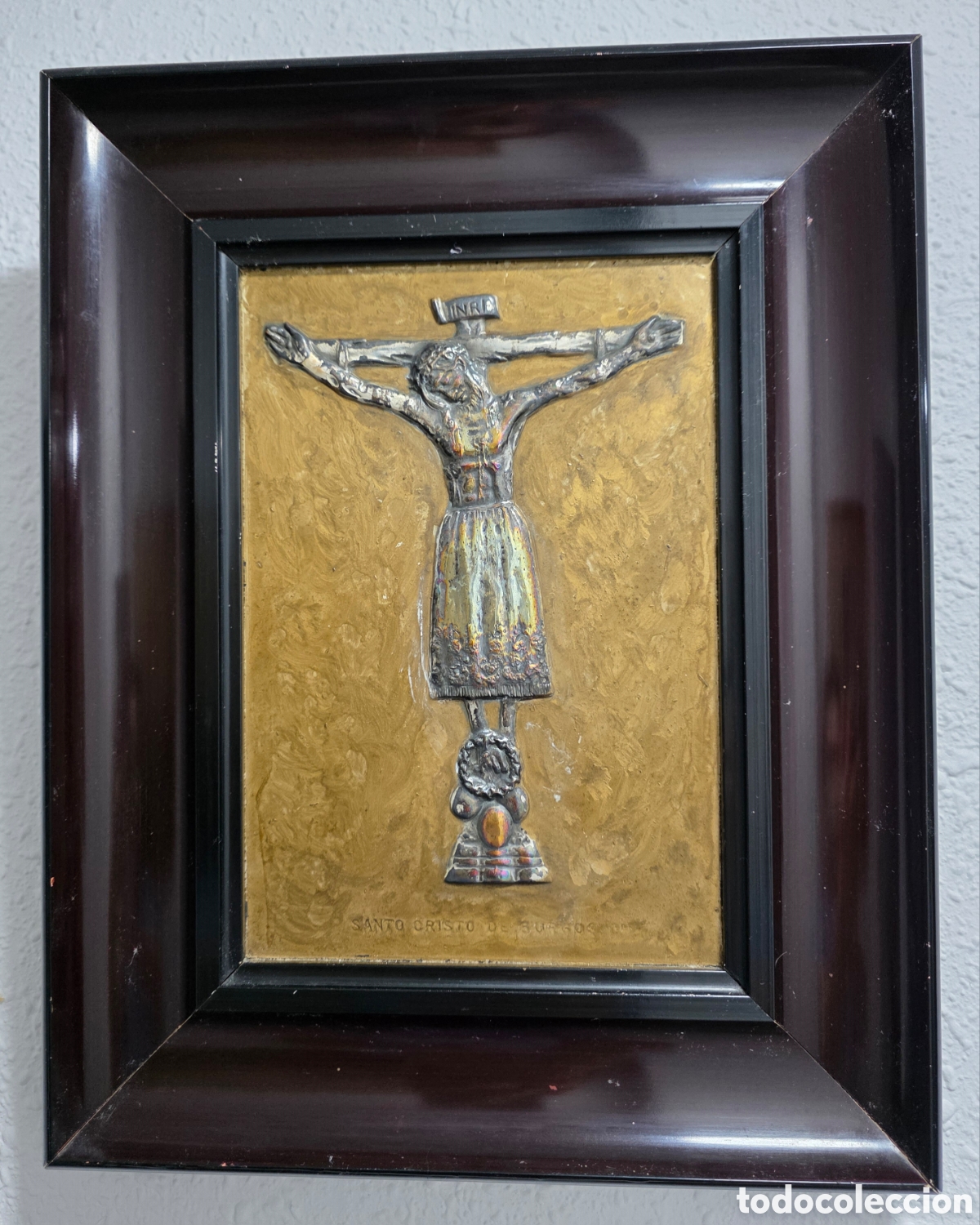 Antig&uuml;edades: Placa repujada del Santo Cristo de Burgos - Foto 1