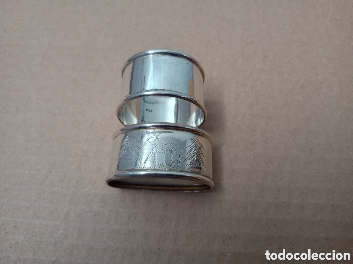 Antig&uuml;edades: 2 SERVILLETEROS DE PLATA M&Eacute;XICO - Foto 3