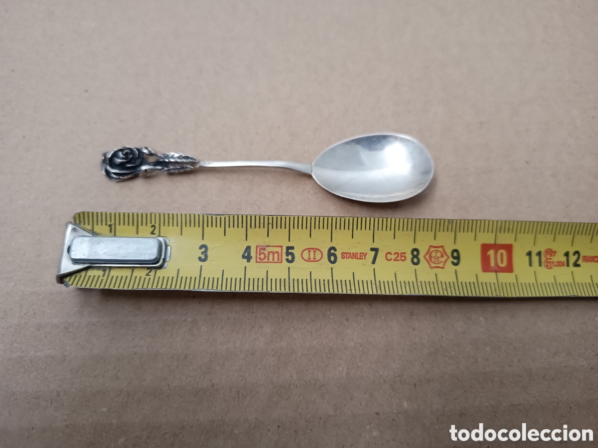 Antig&uuml;edades: 6 CUCHARILLAS DE PLATA DE CAF&Eacute; - Foto 4
