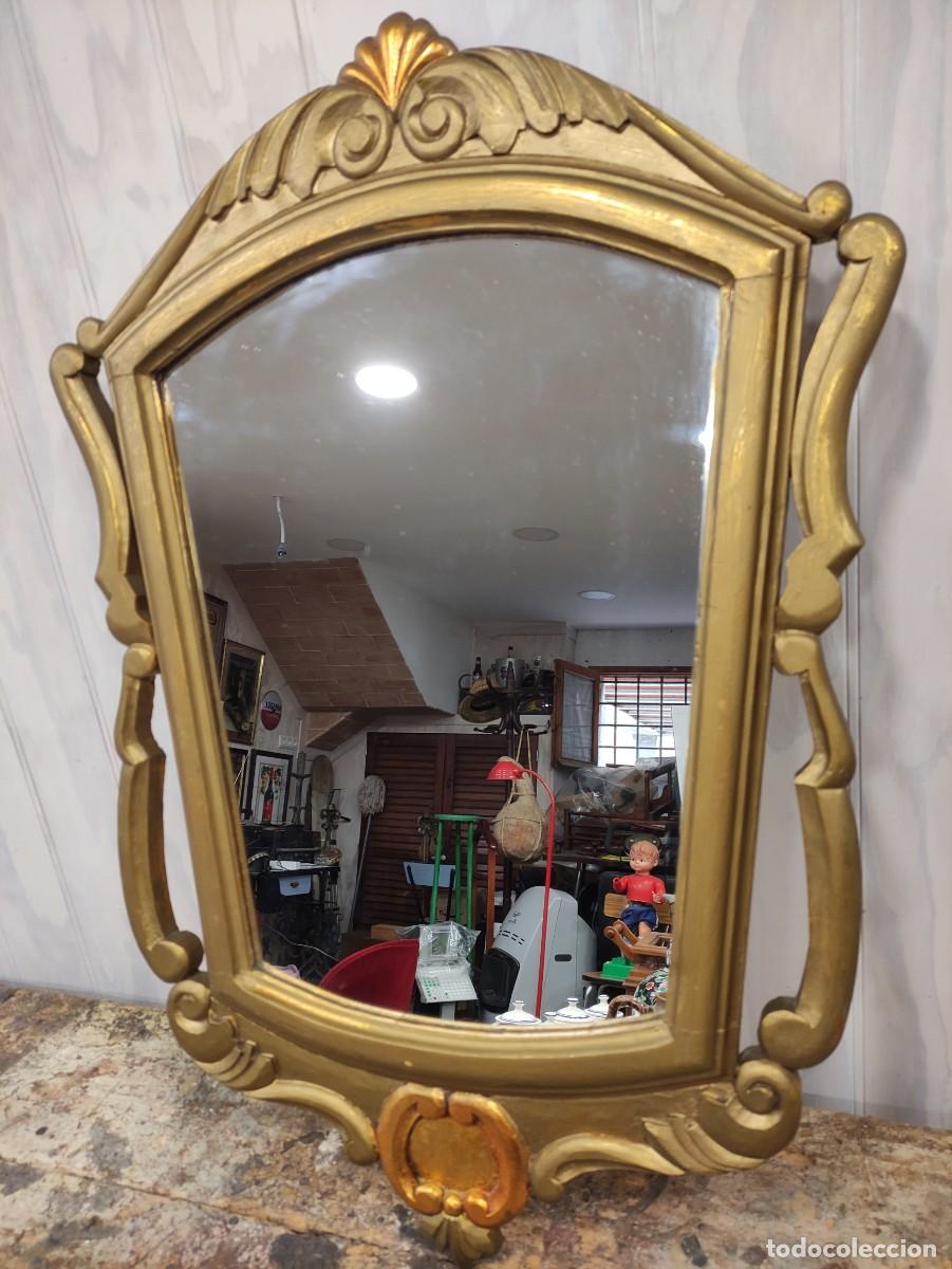 Antig&uuml;edades: Espejo antiguo dorado - Foto 2