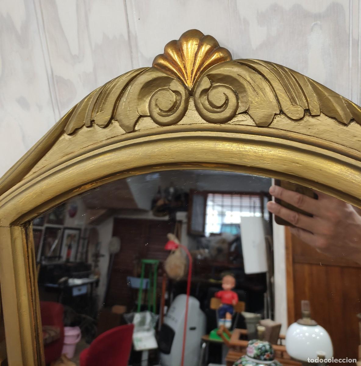 Antig&uuml;edades: Espejo antiguo dorado - Foto 4