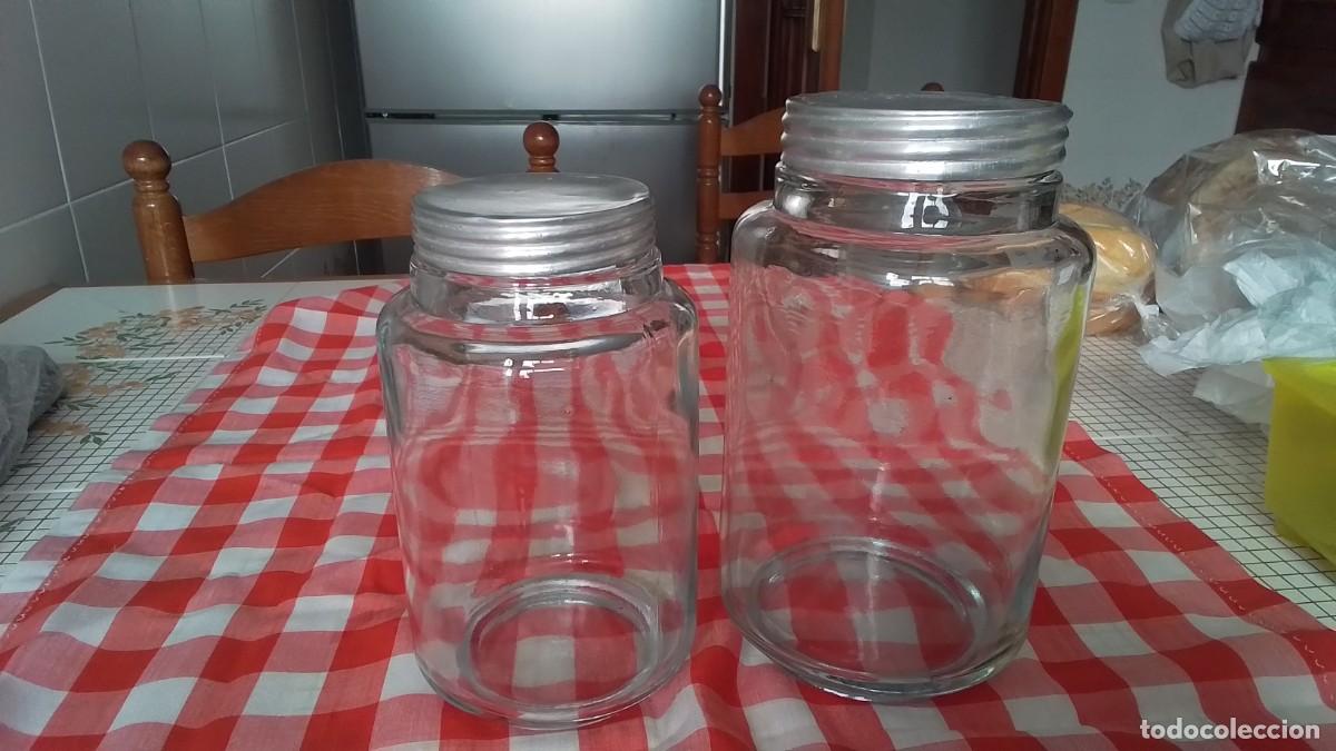 Antig&uuml;edades: Botes cocina cristal antiguos - Foto 1