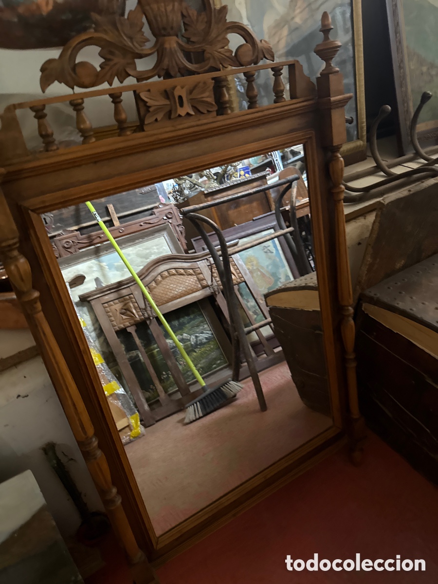 Antig&uuml;edades: Espejo de madera estilo modernista - Foto 3