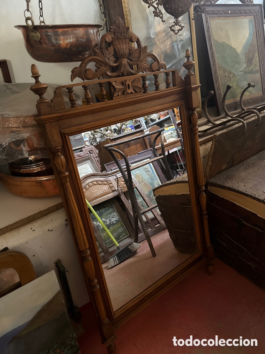 Antig&uuml;edades: Espejo de madera estilo modernista - Foto 1