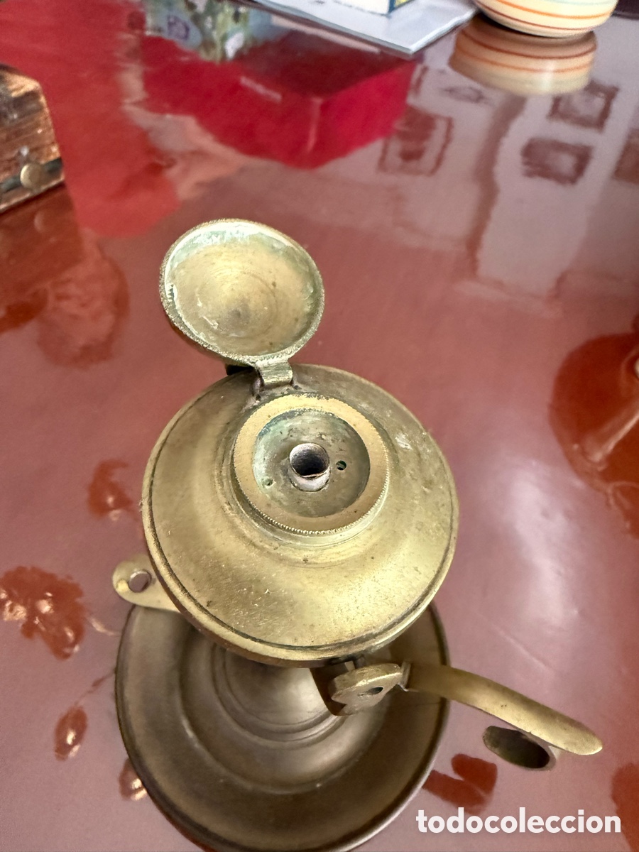 Antig&uuml;edades: Candil de bronce antiguo - Foto 3