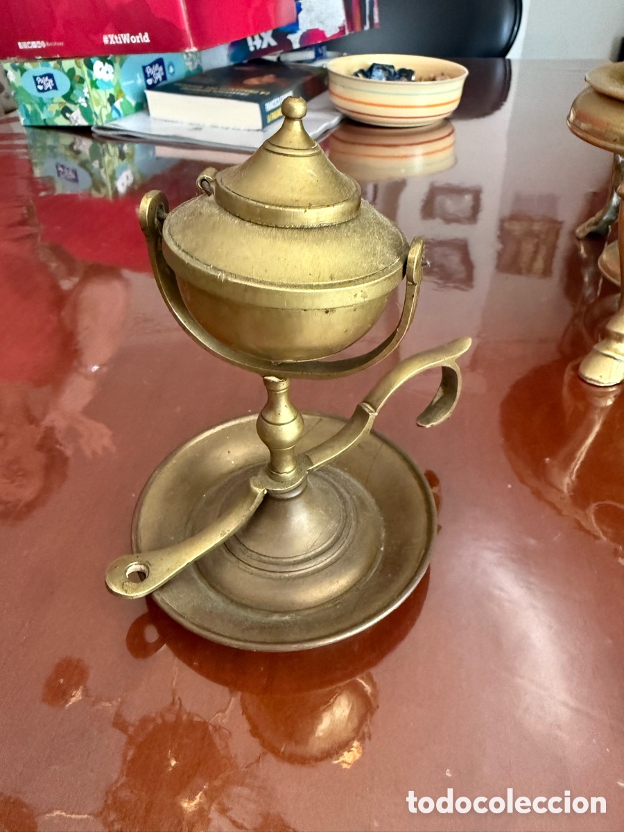 Antig&uuml;edades: Candil de bronce antiguo - Foto 1