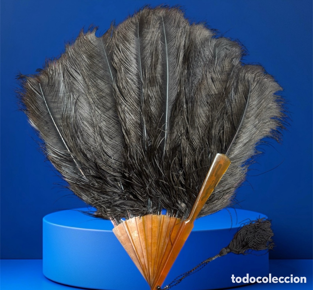 Antig&uuml;edades: ANTIGUO ABANICO DE PLUMAS - Foto 3