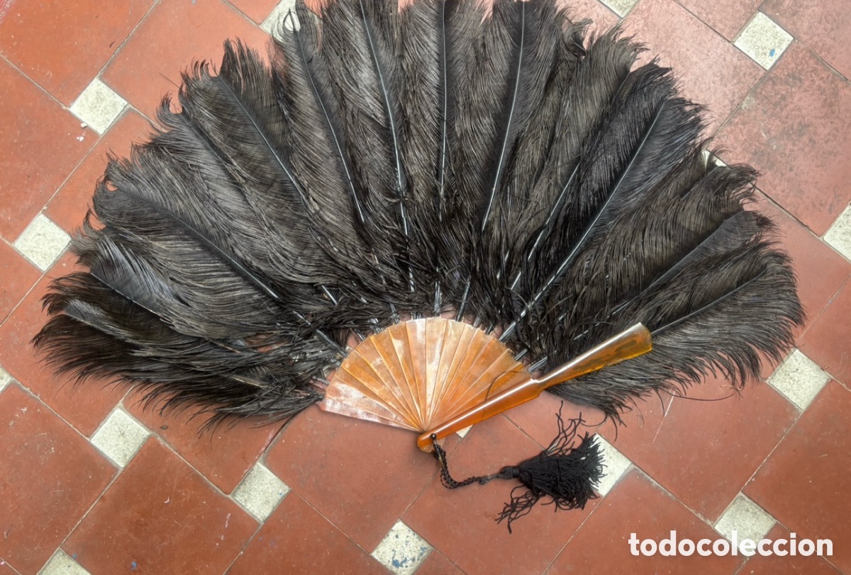 Antig&uuml;edades: ANTIGUO ABANICO DE PLUMAS - Foto 4