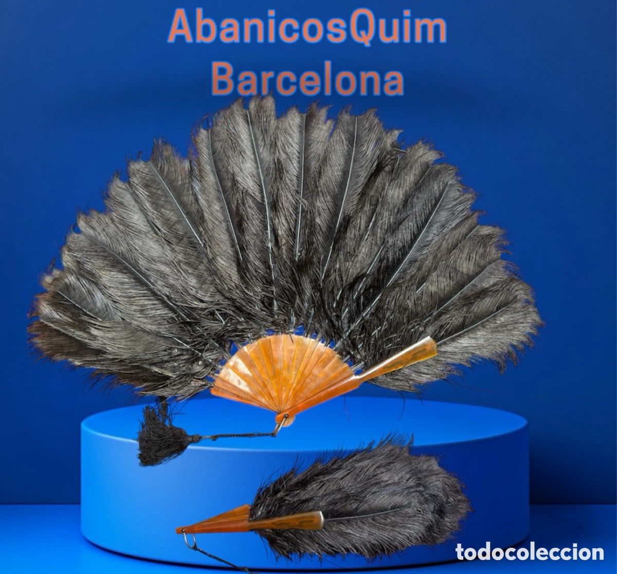 Antig&uuml;edades: ANTIGUO ABANICO DE PLUMAS - Foto 1