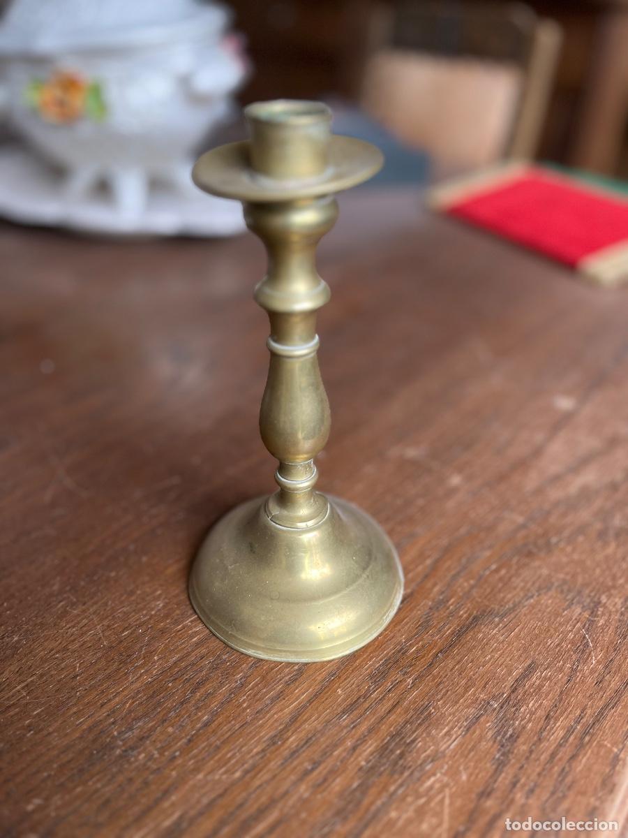 Antig&uuml;edades: CANDELABRO EN BRONCE ANTIGUO - Foto 2
