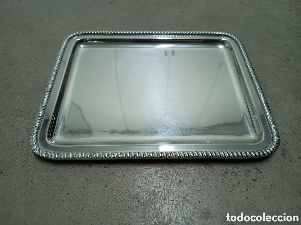 Antig&uuml;edades: BANDEJA BA&Ntilde;ADA EN PLATA - Foto 3