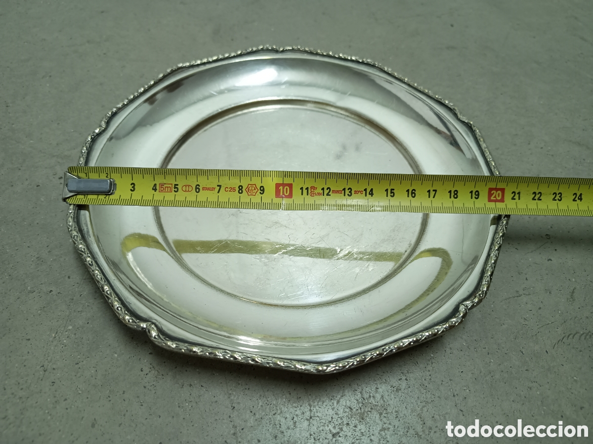 Antig&uuml;edades: BANDEJA BA&Ntilde;ADA EN PLATA - Foto 2
