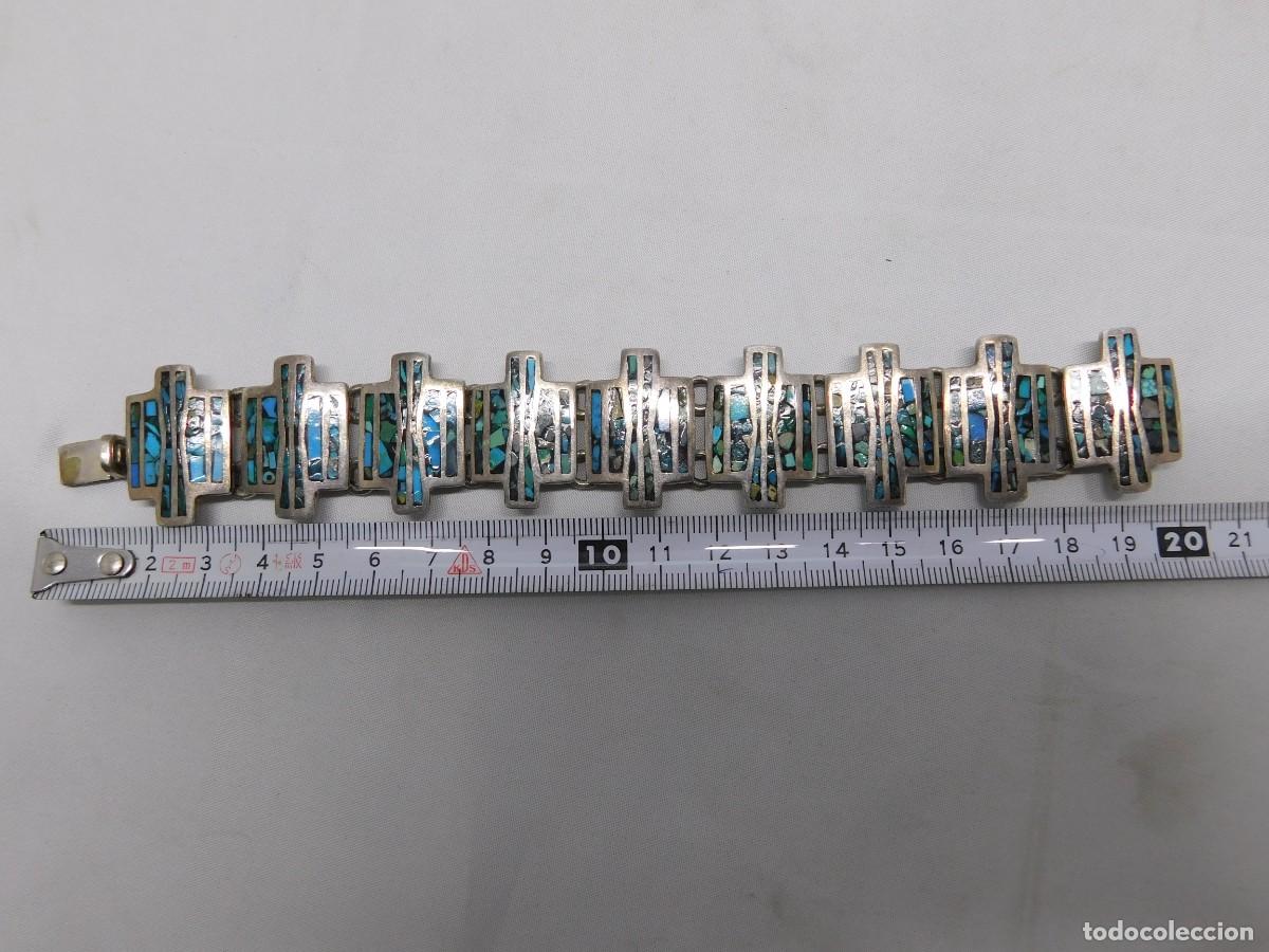 Antig&uuml;edades: ANTIGUA PULSERA DE PLATA Y ESMALTE - Foto 11