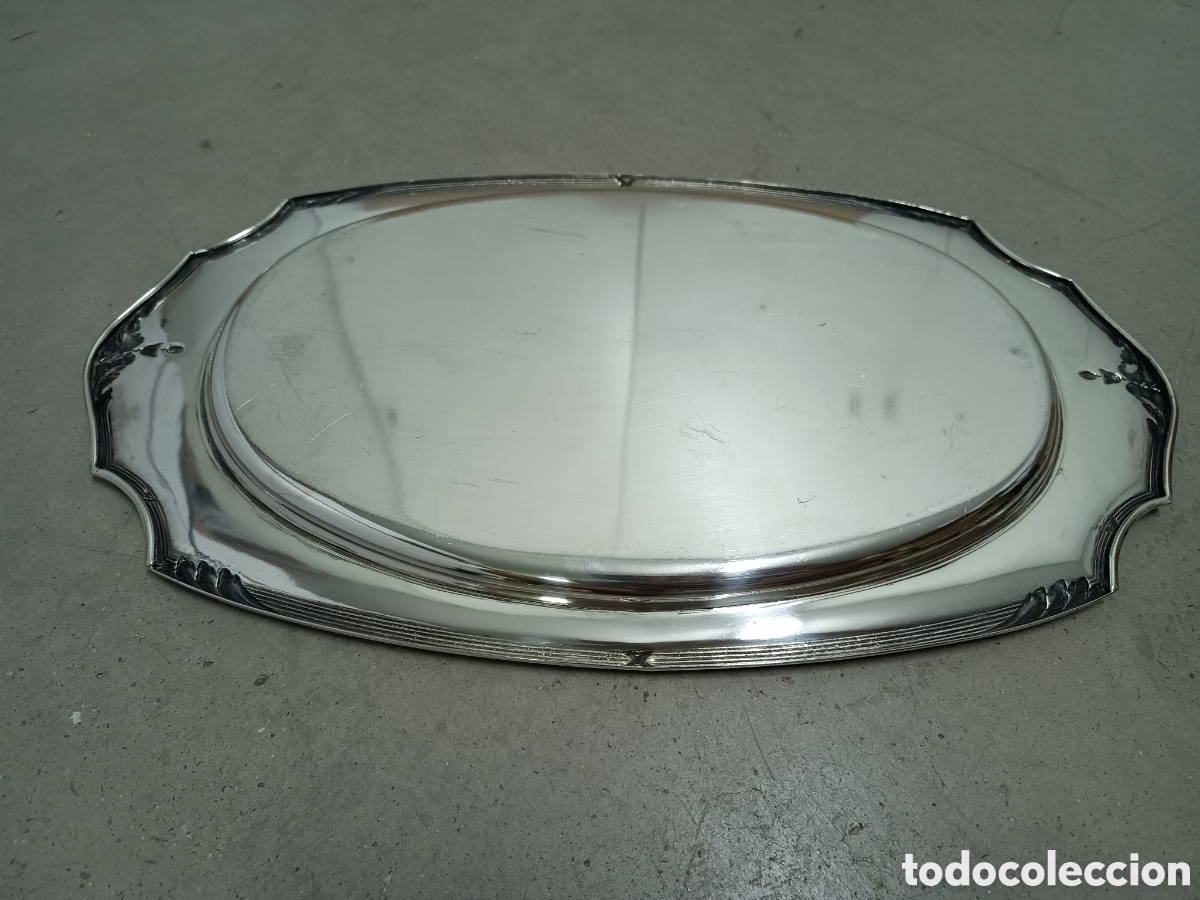 Antig&uuml;edades: BANDEJA BA&Ntilde;ADA EN PLATA - Foto 5