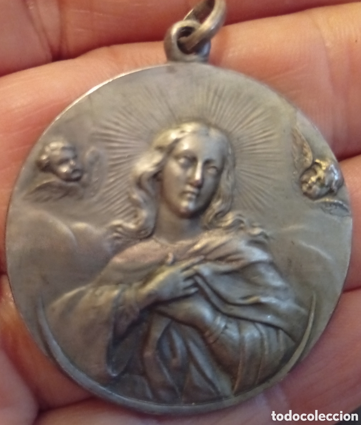 Antig&uuml;edades: Antigua medalla religiosa - Foto 2