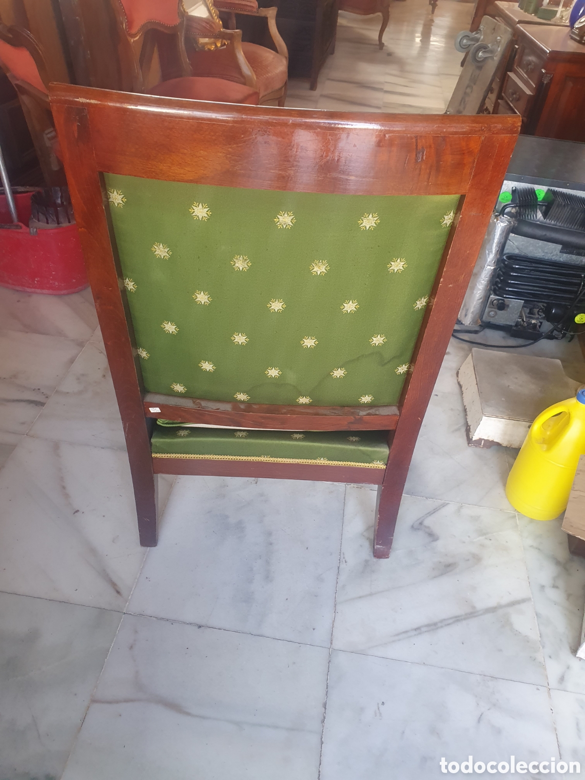 Antig&uuml;edades: Sillon de imperio en caoba del final del 1800 - Foto 4