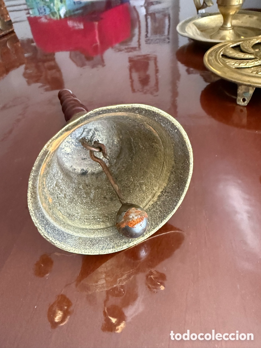 Antig&uuml;edades: Campana de mano antigua - Foto 2