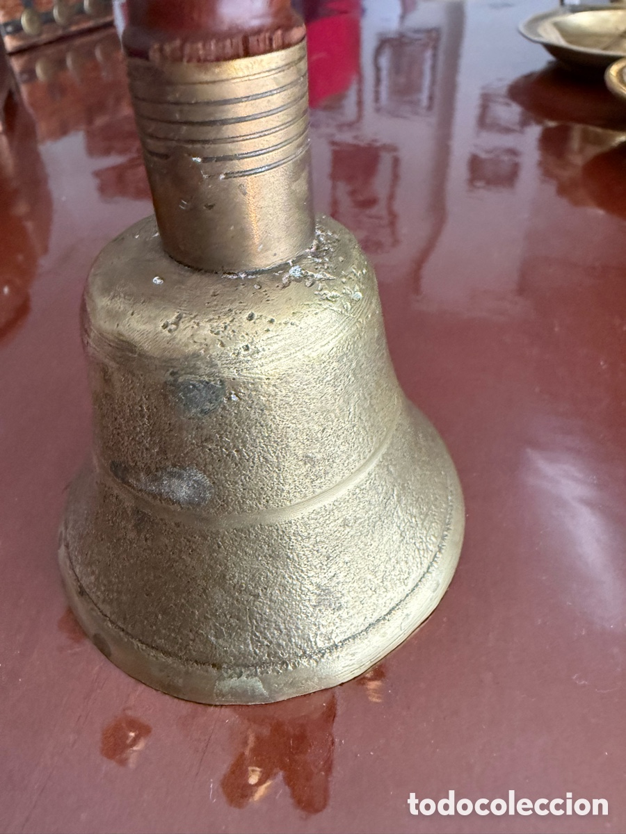 Antig&uuml;edades: Campana de mano antigua - Foto 3