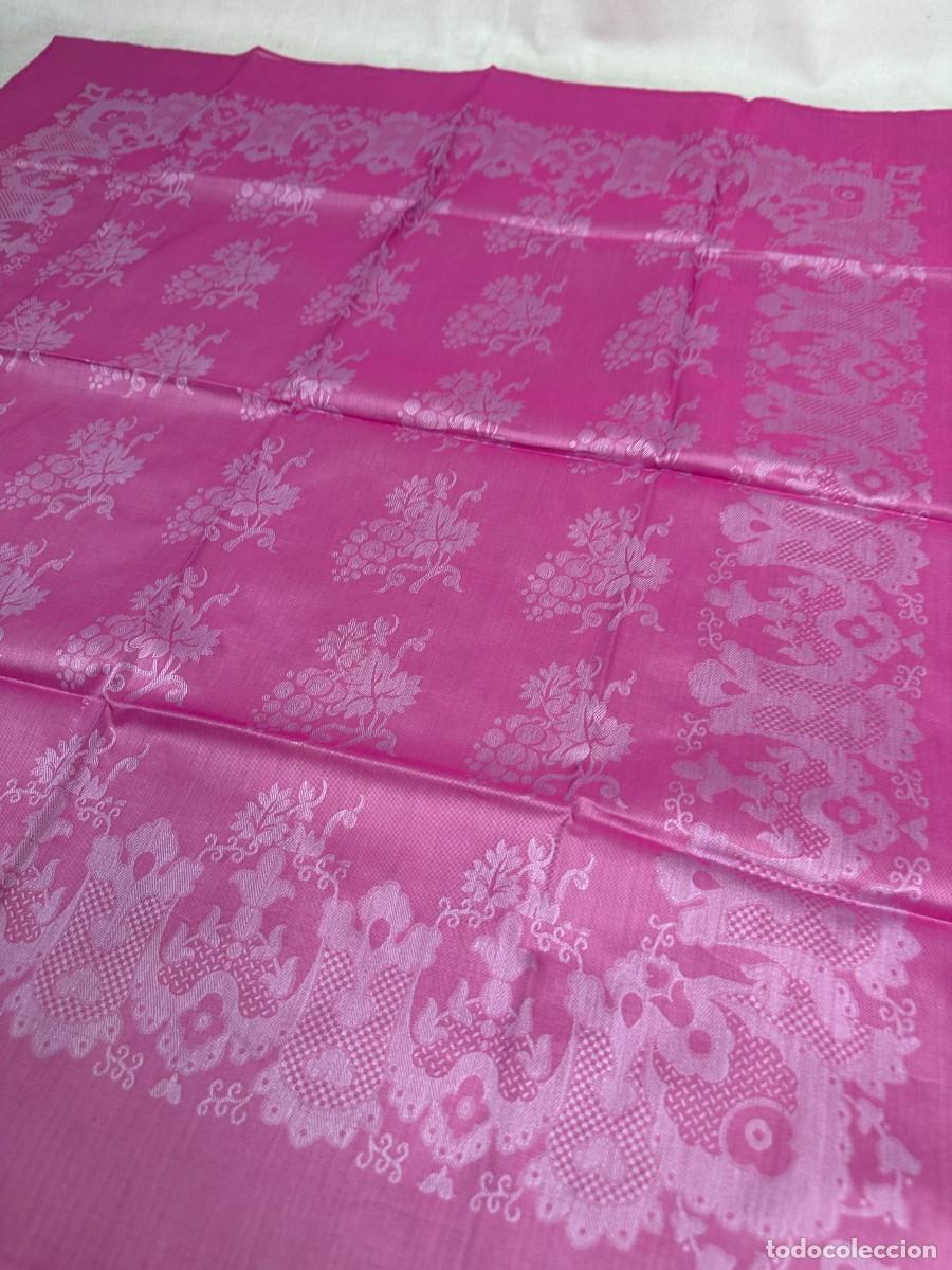 Antig&uuml;edades: Pa&ntilde;uelo de seda rosa - Foto 4