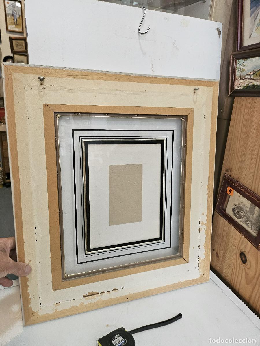 Antig&uuml;edades: cuadro con marco antiguo dorado y espejo - Foto 5