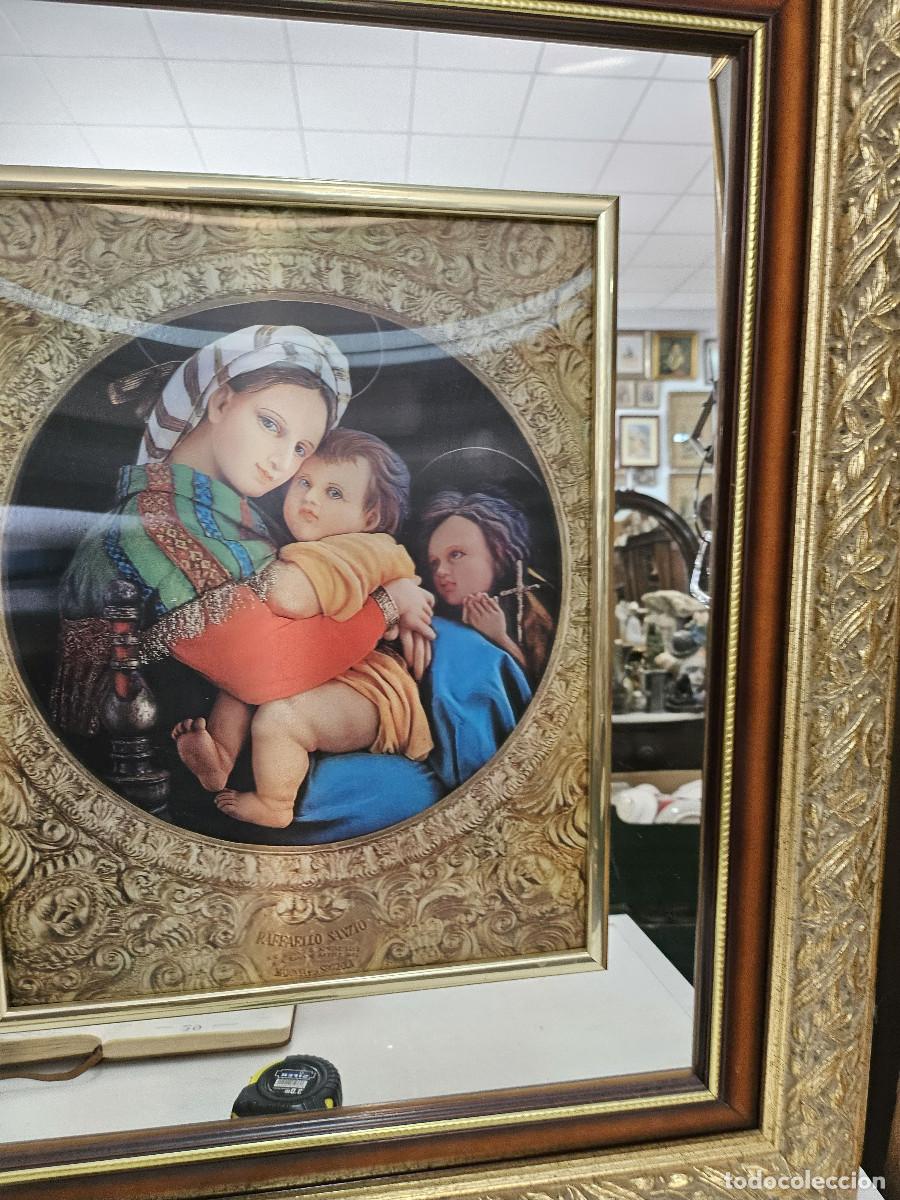 Antig&uuml;edades: cuadro con marco antiguo dorado y espejo - Foto 6