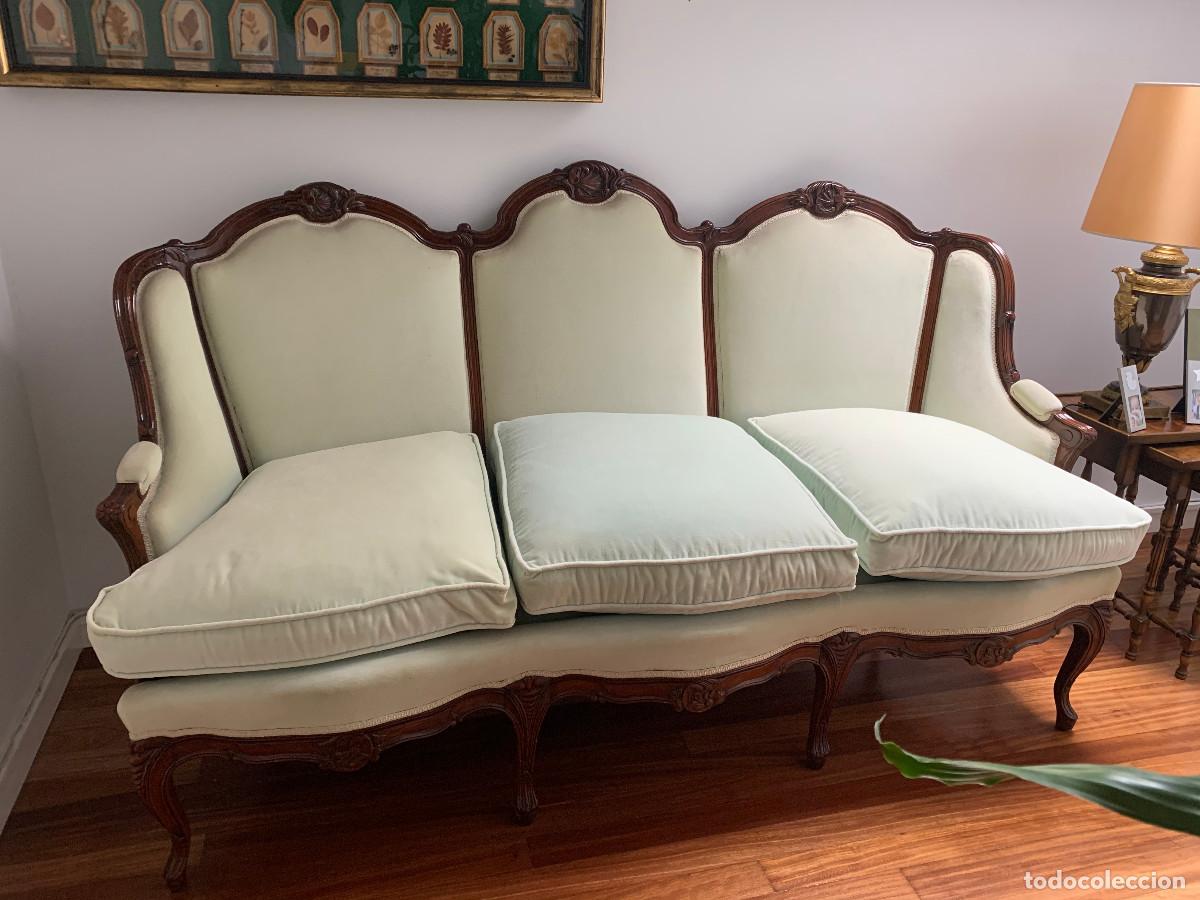 Antig&uuml;edades: Sof&aacute; de madera de cerezo. Restaurado - Foto 1