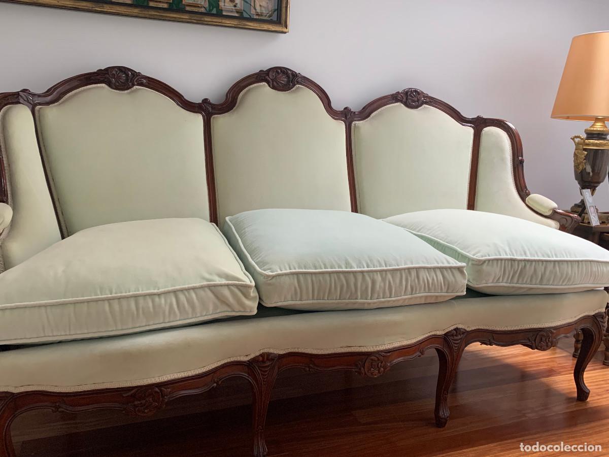 Antig&uuml;edades: Sof&aacute; de madera de cerezo. Restaurado - Foto 6