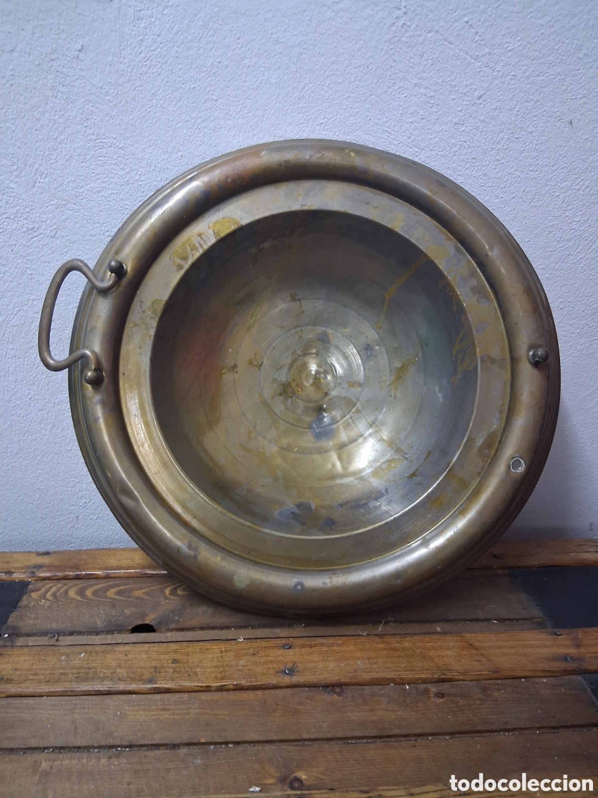 Antig&uuml;edades: Brasero de bronce para mesa camilla 45 cm - Foto 1