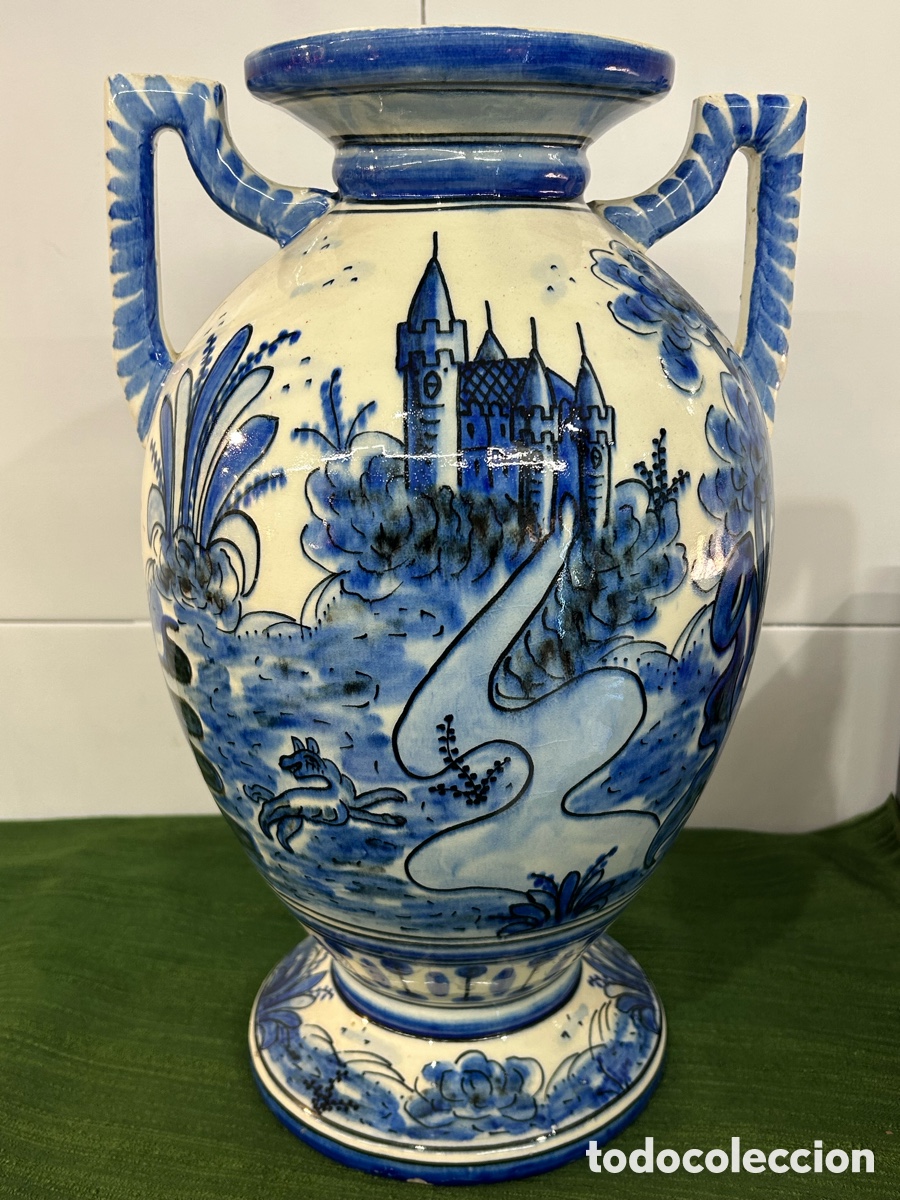 Antig&uuml;edades: Antiguo jarr&oacute;n de cer&aacute;mica 36cm - Foto 1
