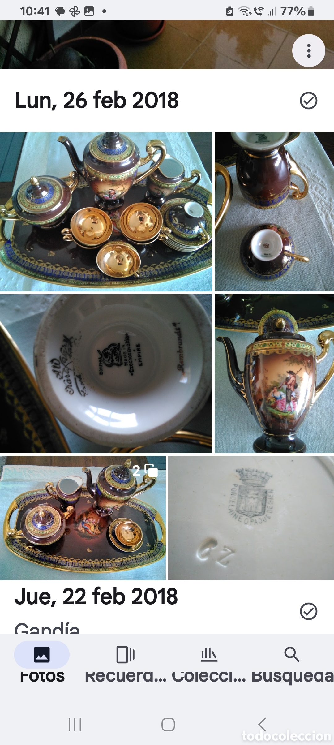 Antig&uuml;edades: Juego de cafe antiguo - Foto 1